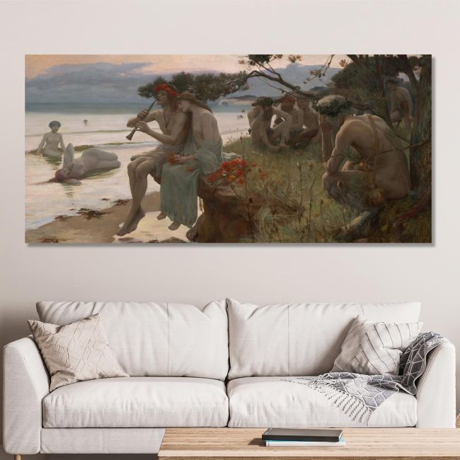 Canvas print Pastoral, Rupert Bunny, reproduction