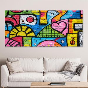 Canvas print Abstract graffiti wall I 2