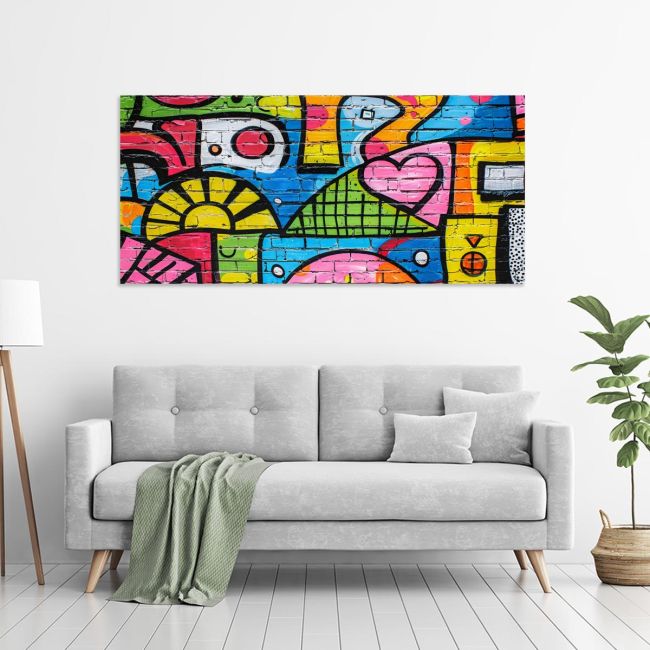 Canvas print Abstract graffiti wall I