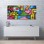 Πίνακας ζωγραφικής Abstract graffiti wall I