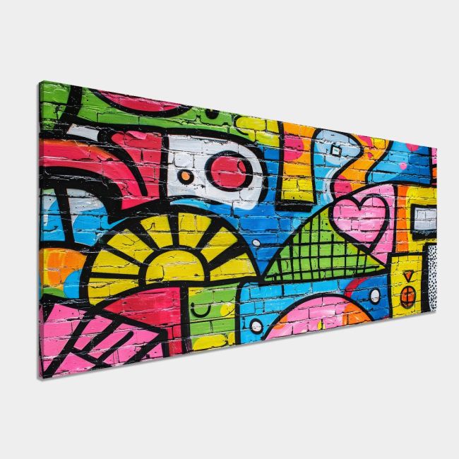 Πίνακας ζωγραφικής Abstract graffiti wall I