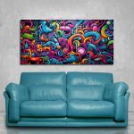 Πίνακας ζωγραφικής Abstract graffiti wall