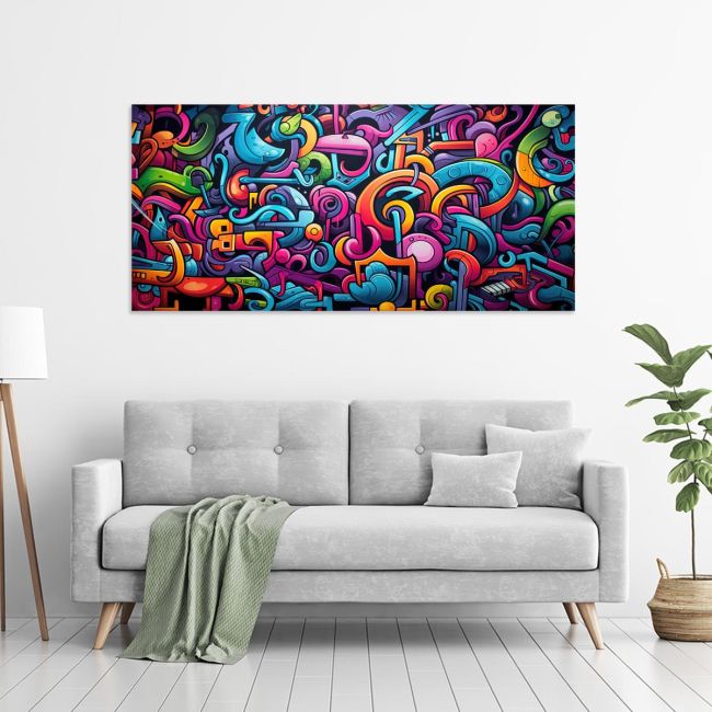 Canvas print Abstract graffiti wall