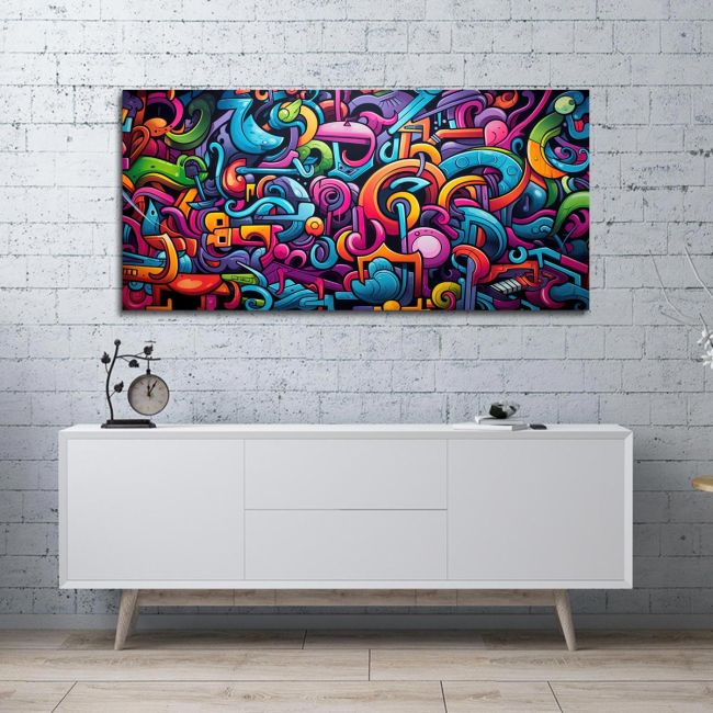 Canvas print Abstract graffiti wall