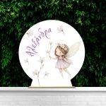 Wooden candy bar sign, Romantic fairy Fairy with flower