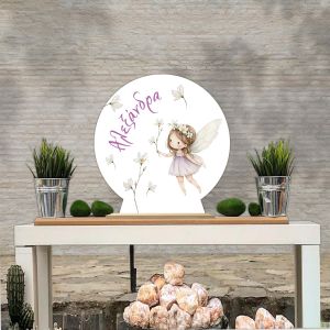 Wooden candy bar sign, Romantic fairy Fairy with flower 2