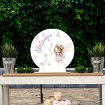 Wooden candy bar sign, Romantic fairy Fairy with flower