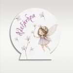 Wooden candy bar sign, Romantic fairy Fairy with flower