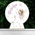 Wooden candy bar sign, Romantic fairy Fairy with flower