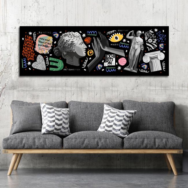 Canvas print Ancient Greece graffiti