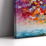 Canvas print Impasto colorful tree