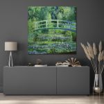 Πίνακας ζωγραφικής Water lilies and Japanese bridge, Monet
