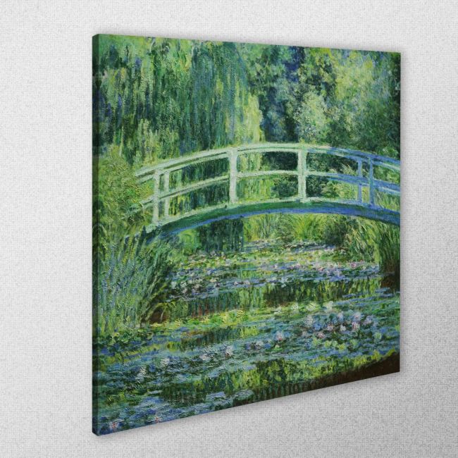 Πίνακας ζωγραφικής Water lilies and Japanese bridge, Monet