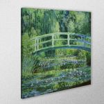 Canvas print Water lilies and Japanese bridge, Monet