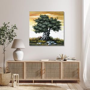 Canvas print Olive tree in sunset 2