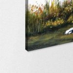 Canvas print Olive tree in sunset