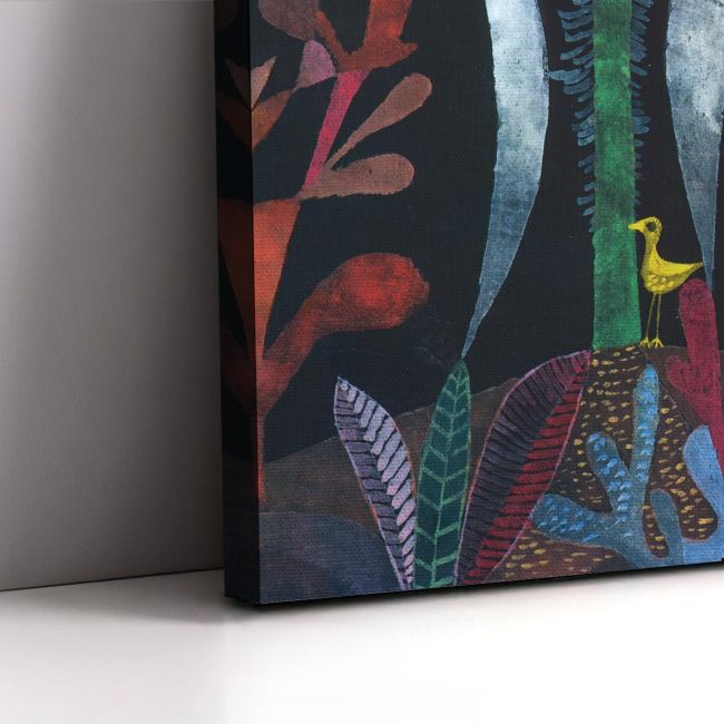 Canvas print Landscape with yellow birds, Klee Paul