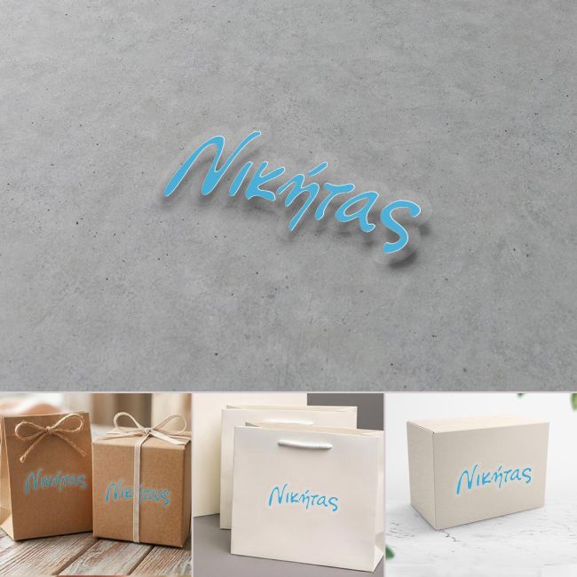 Trasnaparent Sticker label personalized die cut name boys