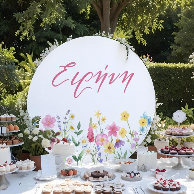 Ξύλινη πινακίδα candy bar, Μπουκετο λουλουδιών