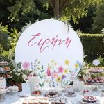 Ξύλινη πινακίδα candy bar, Μπουκετο λουλουδιών