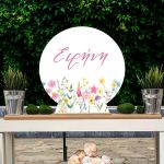 Ξύλινη πινακίδα candy bar, Μπουκετο λουλουδιών