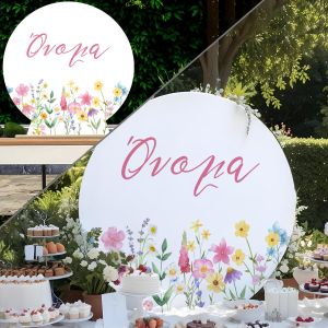 Ξύλινη πινακίδα candy bar, Ανοιξιάτικα λουλούδια minimal pinks