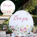 Ξύλινη πινακίδα candy bar, Ανοιξιάτικα λουλούδια minimal pinks