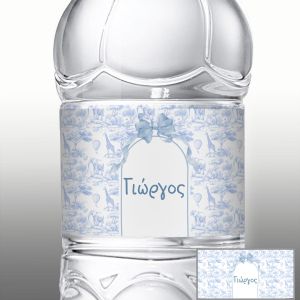 Αυτοκόλλητη ετικέτα Σαφάρι μοτίβο γαλάζιο Chinoiserie Toile 2