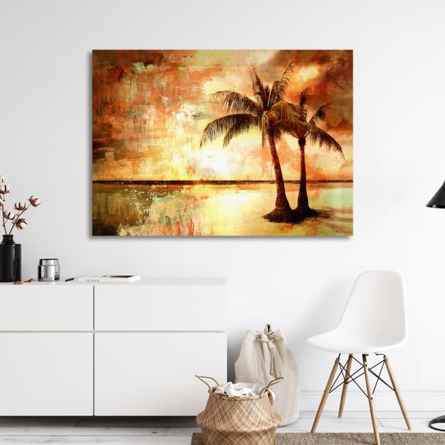 Canvas print Palm trees vintage