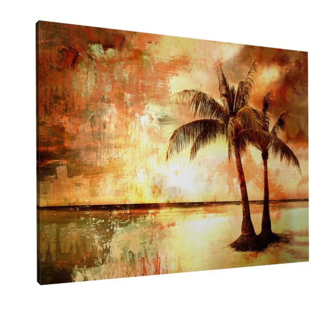 Πίνακας σε καμβά Φοίνικες, Palm trees vintage