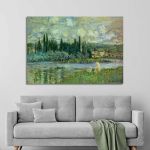 Canvas print View of Vétheuil, Monet C.