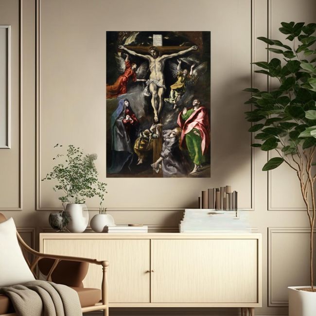 Canvas print Christ at the cross, El Greco