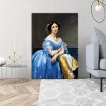 Canvas print Princesse Albert de Broglie, Ingres Jean August