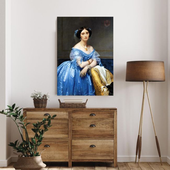 Canvas print Princesse Albert de Broglie, Ingres Jean August