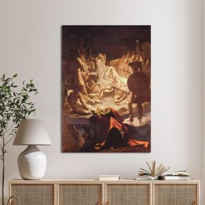 Πίνακας ζωγραφικής The dream of Ossian, Ingres Jean Augus