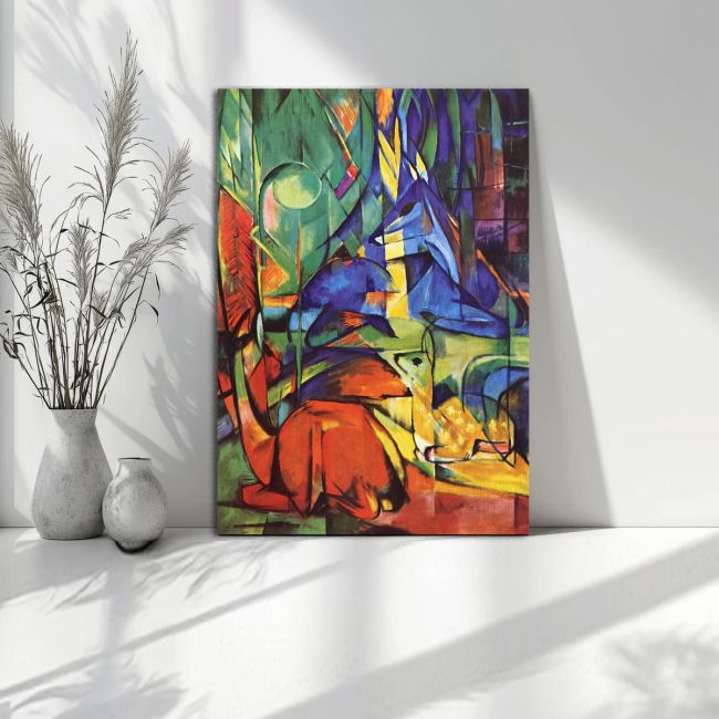 Canvas print Deer in the forest II, Marc Franz