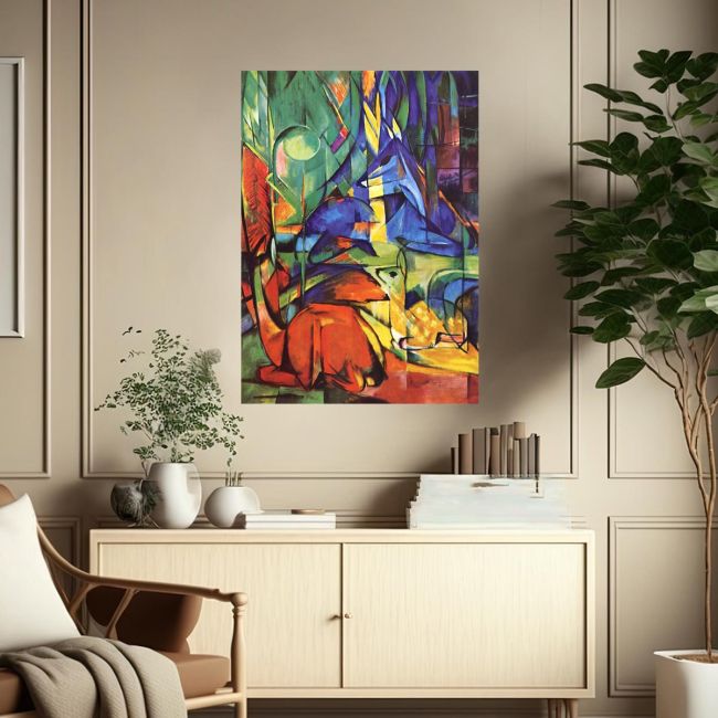 Canvas print Deer in the forest II, Marc Franz