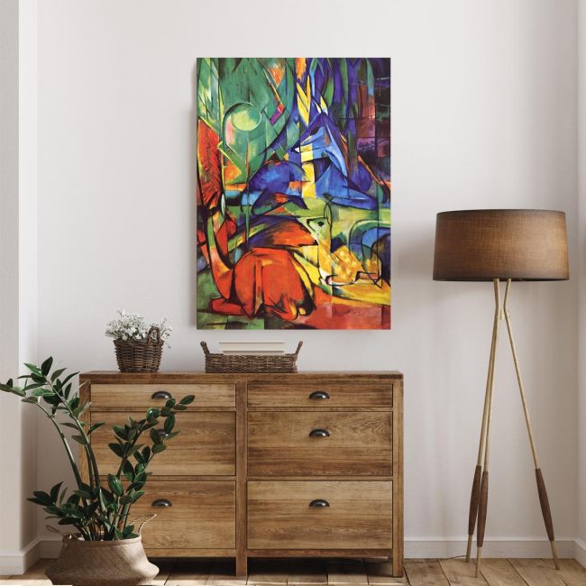 Πίνακας ζωγραφικής Deer in the forest II, Marc Franz