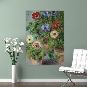 Πίνακας ζωγραφικής Anemonen, Monet Claude
