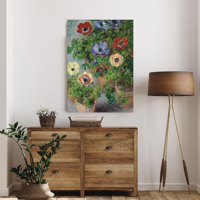 Canvas print Anemonen, Monet Claude