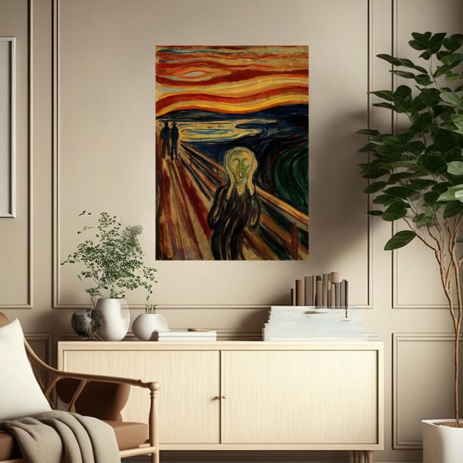 Canvas print The scream, Munch Edvard, , reproduction