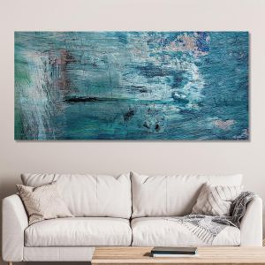 Canvas print Blue abstract, panoramic 2