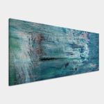 Πίνακας σε καμβά Blue abstract, πανοραμικός