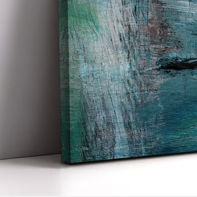 Canvas print Blue abstract, panoramic