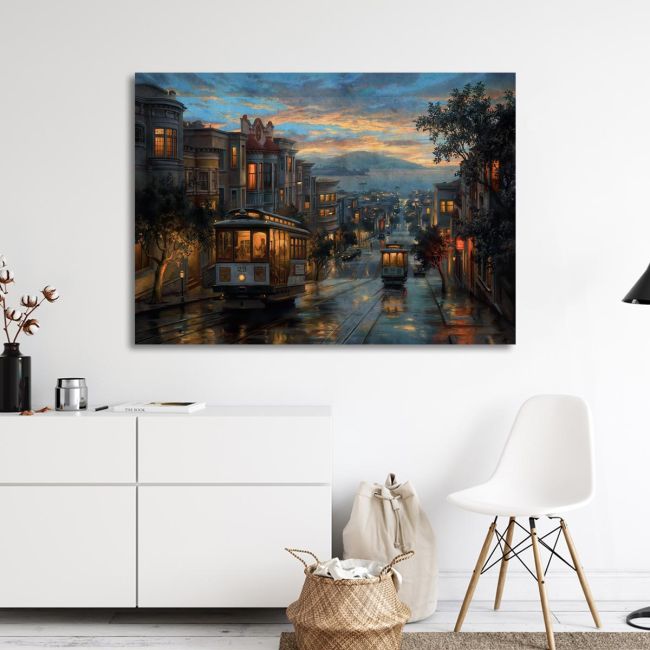 Canvas print San Francisco cable cars