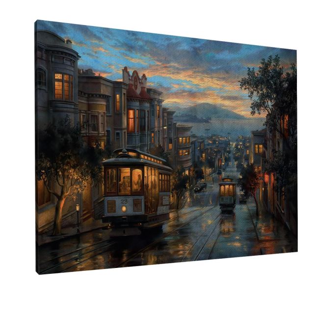 Πίνακας σε καμβά Σαν Φρανσίσκο, San Francisco cable cars