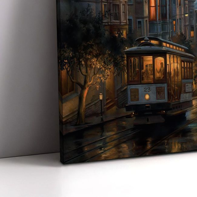 Πίνακας σε καμβά Σαν Φρανσίσκο, San Francisco cable cars