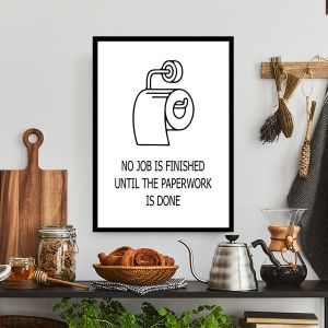 No job is finished, αφίσα, κάδρο