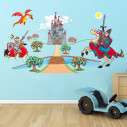 Αυτοκόλλητα τοίχου παιδικά Ιππότες , κάστρο και δράκος, συλλογή