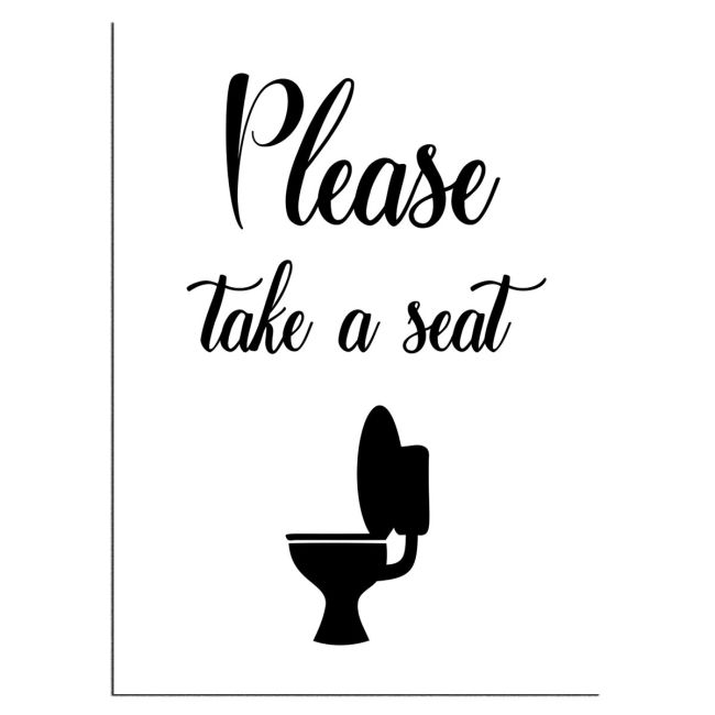 Please take a seat, αφίσα, κάδρο